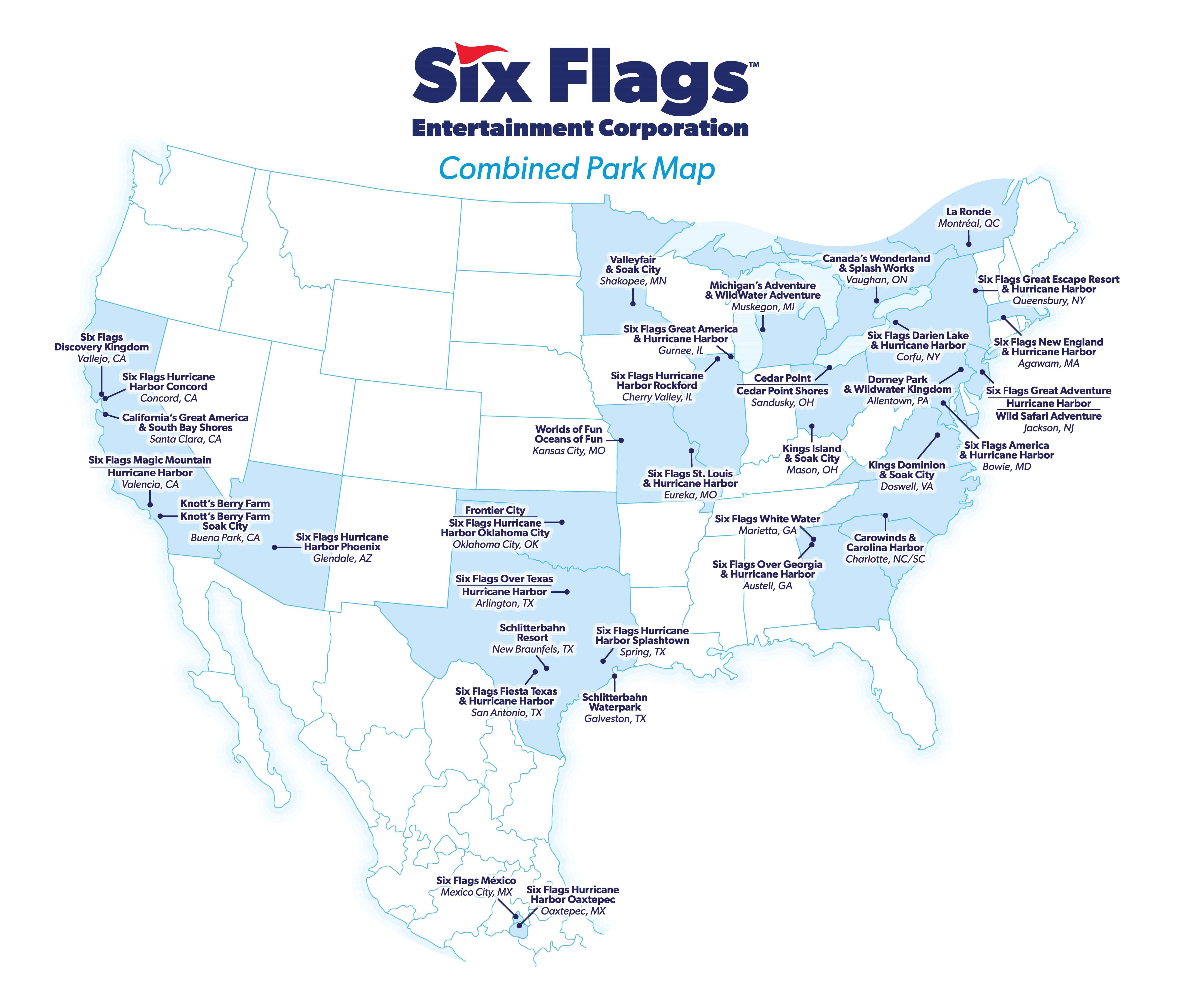 Six Flags Entertainment Corporation Parks