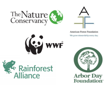 Nature Conservancy, American Forest Foundation, Rainforest Alliance and Arbor Day Foundation