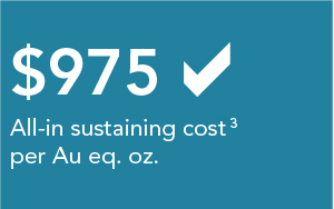 $975 All-in sustaining cost[3] per Au eq. oz