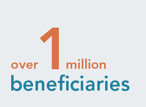 over 1 million beneficiaries