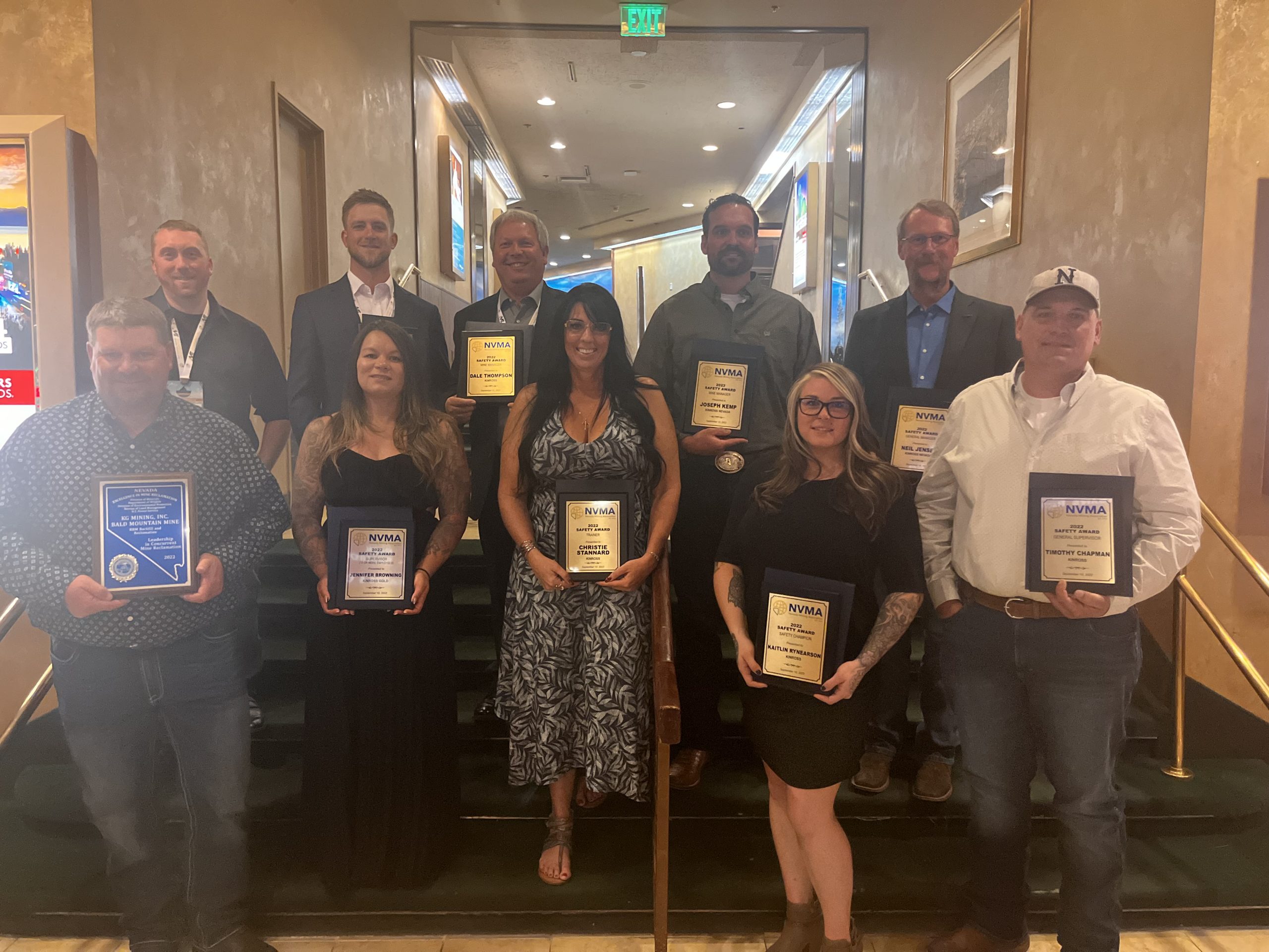 Kinross Nevada employees accept NvMA Safety Awards at annual convention