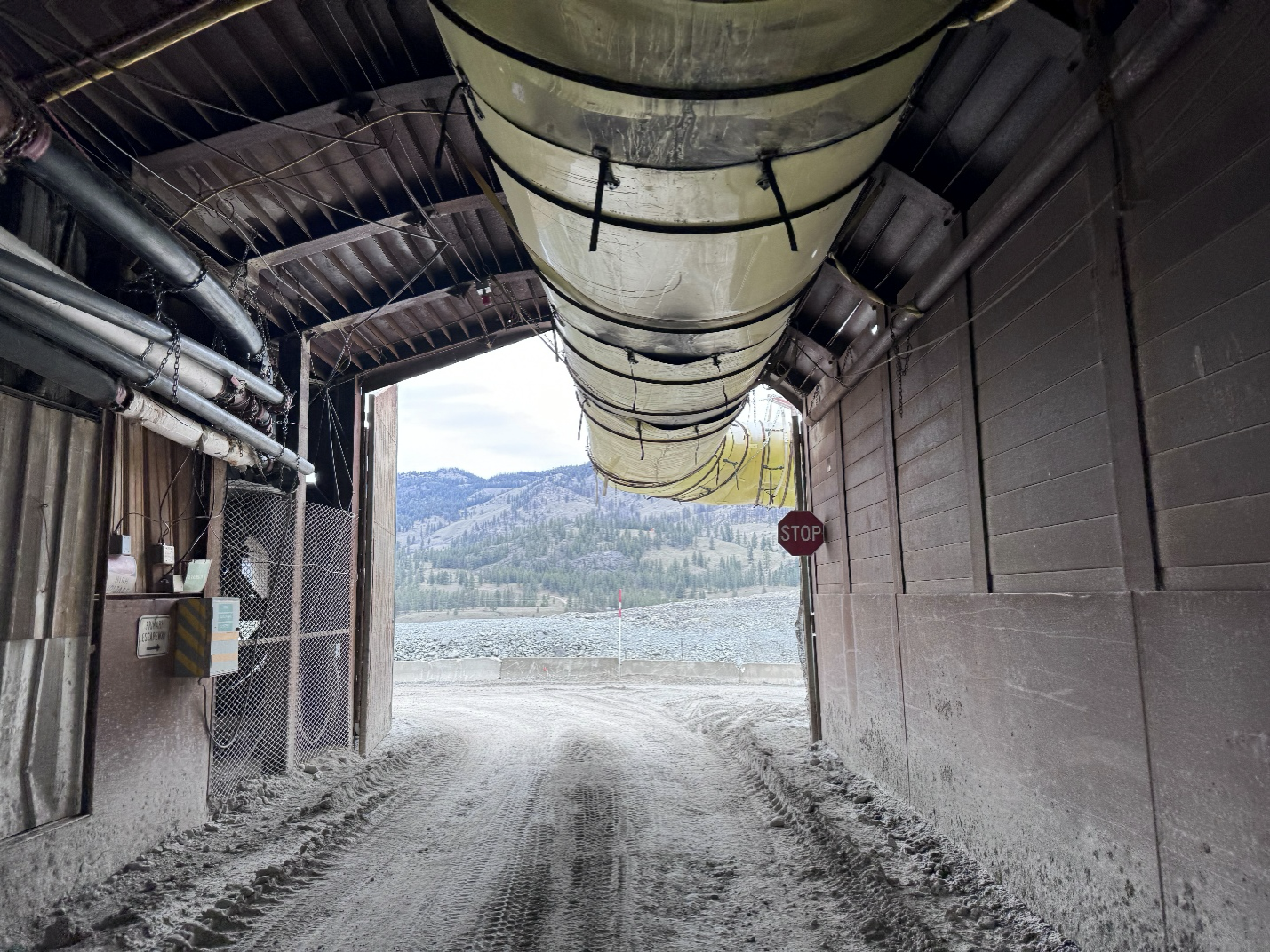 The exit portal of the underground at the Kettle River-Curlew deposit in Washington State