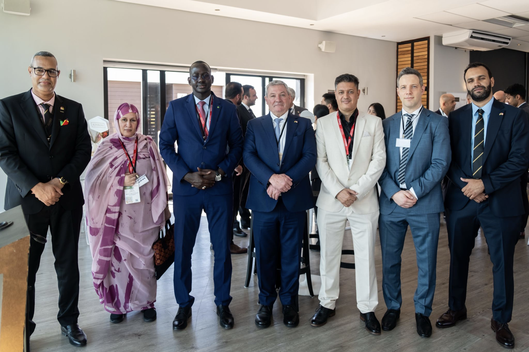 Members of the Kinross delegation alongside representatives from the Mauritanian Ministry of Mines and Industry. From left to right
