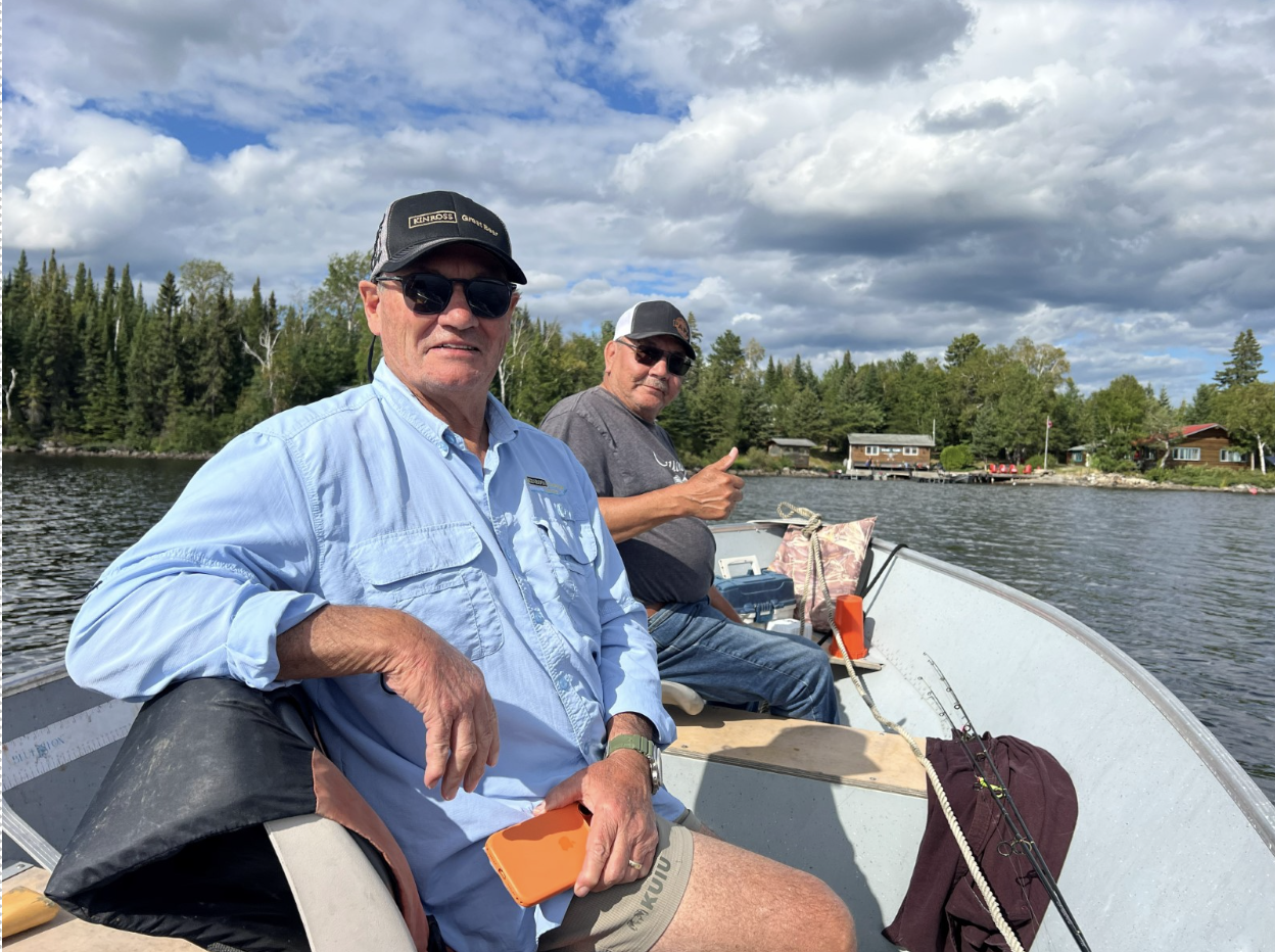 Paul Rollinson and Chief Bill Petiquan